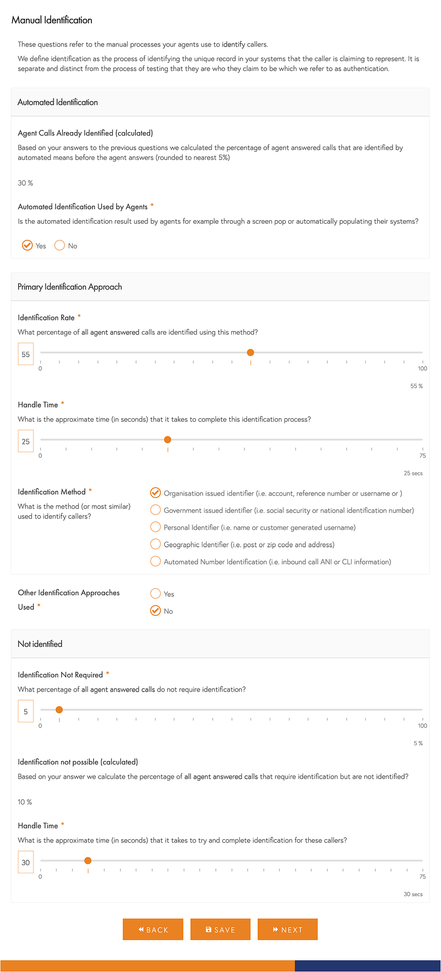 Manual Identification Questions Screenshot